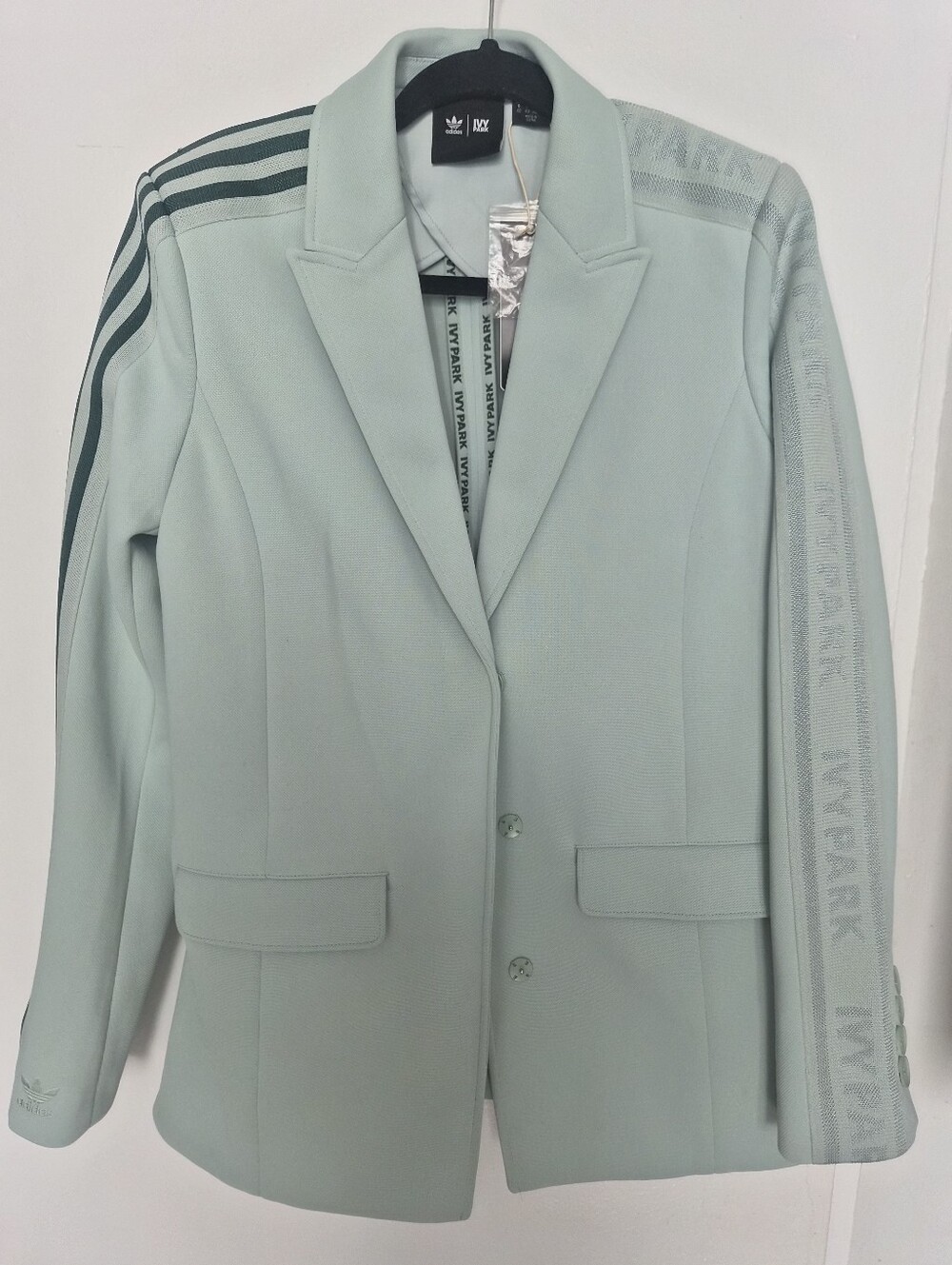 IVY PARK Mint Green Sport-Striped Blazer